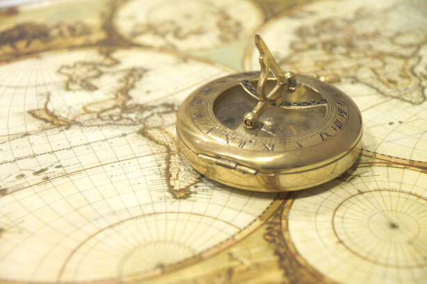 Picture of map and compass